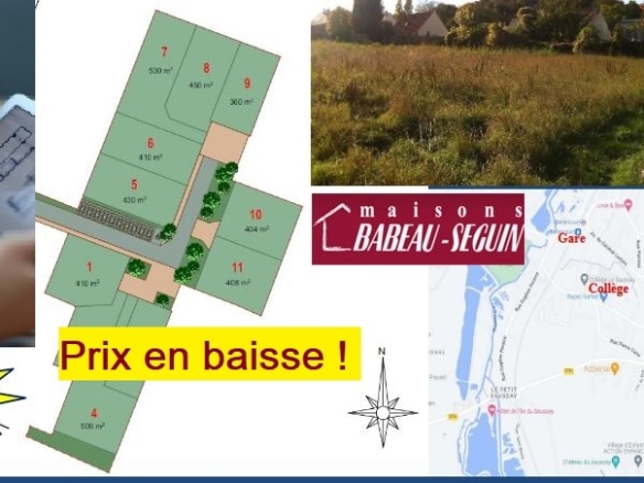 Terrain de 408m² à vendre à Ballancourt-sur-Essonne (91)
