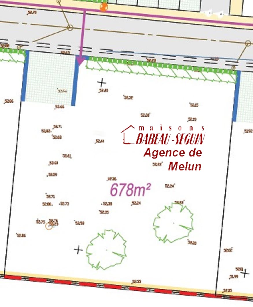 Terrain de 678m² à vendre à Boissettes (77)