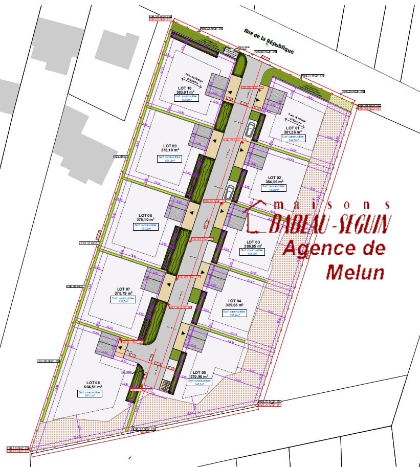 Terrain de 386m² à vendre à Vulaines-sur-Seine (77)