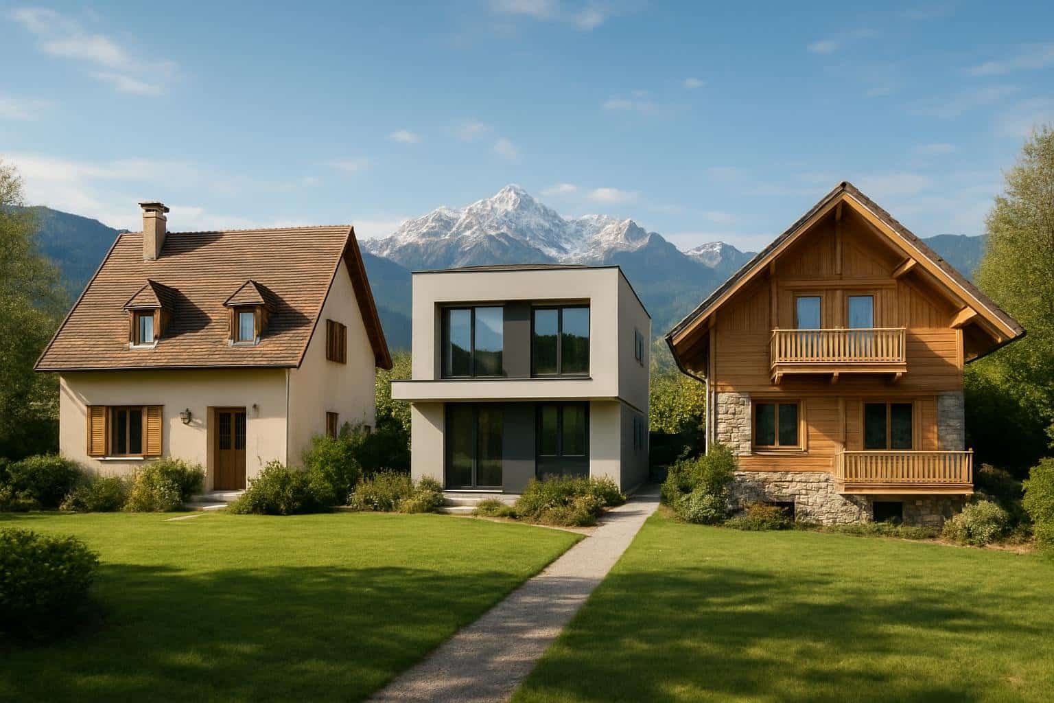 Quel style de maison choisir pour un terrain en Rhône-Alpes ? Traditionnel, contemporain ou chalet
